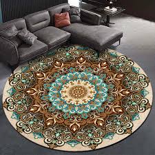 Ils font également leur petit effet dans une chambre à coucher. Tapis Rond Mandala Ethnique Retro Style Bohemien Pour Salon Chambre D Enfant Imprime Canape Chaise Sol Antiderapant Aliexpress