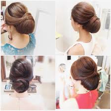 つるんとシニヨンシリーズ 5分で出来る作り方 動画を撮ったので 改めてアップしますね ヘアセット ヘアアレンジ ヘアスタイル ヘアアレンジ ヘアスタイリング シニヨン アレンジ