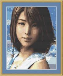 Duskystitches final fantasy sephiroth portrait cross stitch chart. Yuna Cross Stitch Pattern Final Fantasy Cross Stitch Pattern Photo Cross Stitch Game Cross Stitch A Cross Stitch Fantasy Cross Stitch Cross Stitch Patterns