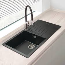 The look of stainless steel appliances against one of. Bluci Turano Single Bowl Black Granite Kitchen Sink Sinks Taps Com