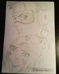 Anime Drawings On Instagram Drawing Naruto Obito Kakashi And Rin Myronne Draw Naruto Obito Uchiha Kakashi Naruto Drawings Naruto Sketch Naruto Art