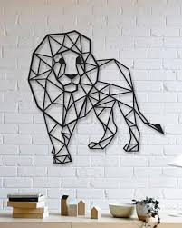 Lion Metal Wall Art Christmas Gifts Animal Wall Art Wall Etsy Geometric Animals Animal Wall Art Eagle Metal Wall Art