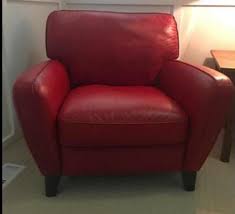 Beautiful Red Italian Leather Arm Chair Leather Armchair Armchair Chairs For Sale