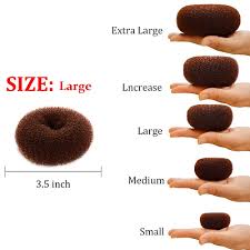 Just straighten the rods by gently pressing the ends outward and wait till you hear the snap. Buy Hair Donut Bun Maker Ring Style Bun 2pcs Chignon Hair Large Doughnut Shaper For Thick And Long Hair Large 3 5 Inch Brown Online In Indonesia B08z1w2p2x