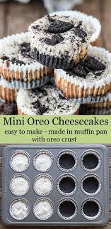 Mini Oreo Kasekuchen Rezept Mit 7 Zutaten Das Einfach In Einer Muffinform Zubereitet Werden Kann Begin Mini Oreo Cheesecake Oreo Cheesecake Recipes Mini Oreo