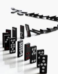 Dominoes All Of Our Dominoes Were Black With White Dots This Is Something Else We Would Do For Fun We Would See How L Domino Effect Domino Dominos Image