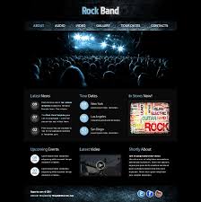 Free Website Template With Jquery Gallery For Music Site Music Website Templates Website Template Free Website Templates