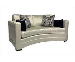 Create a comfortable environment for entertaining with statement seating. Lauren Fabric Curved Loveseat Decorium Furniture