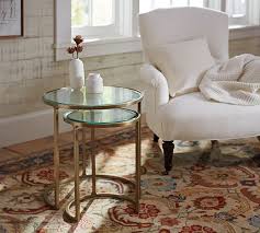 Monroe Nesting Side Table Pottery Barn Large 19 5 Diameter 20 High Aluminum Frame In Aged Brass Furniture Side Tables Furniture New Classic Furniture