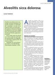 Image result for Alveolitis sicca)