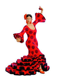 This piece is perfect for any decor. Flamenco Dancer Wearing A Red Dress With Black Polka Dots