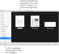 Create A Custom Template In Pages On Mac Apple Support
