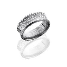 Concave Zebra Damascus Steel Wedding Ring Handsome Damascus Steel Wedding Ring Features A Concave Profil Steel Wedding Ring Damascus Steel Ring Wedding Rings