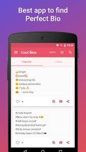 Your facebook bio can help your customers find you, tell them who you are and what you have to offer, and help them get in touch. Download Cool Bio Quotes Ideas Apk For Android Free