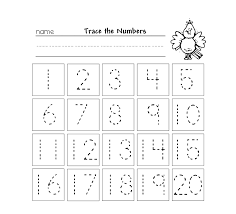 trace numbers 1 20 preschool writing numbers preschool writing numbers