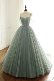 Romantic Olivia Tulle Long Ball Gown Ball Gowns Spaghetti Strap Prom Dress Straps Prom Dresses