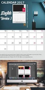 English Wall Calendar 2017 Version 3 Wall Calendar Calendar 2017 German Wall
