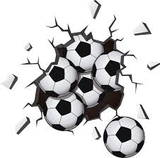 Fotboll isolerad på en vit bakgrund som professionell sport boll för traditionella amerikanska och kanadensiska spel på en vit bakgrund. Bollar Som Faller Fran Vaggen Fotboll Klistermarke Tenstickers