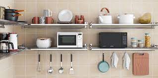 Great selection of stainless steel wall shelving from brands like danver, john boos, aero, stainless craft, whitehaus, cannonware. Kitchen 304 Stainless Steel Wall Mounted Shelf Microwave Oven Pot Storage Shelf Buy Kitchen Wall Divider Kitchen Wall Shelf Multifunctional Wall Mounted Storage And Finishing Rack Product On Alibaba Com