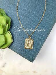 Maybe you would like to learn more about one of these? Gold Initial M Necklace Vintage Style Gold Medallion Pendant Etsy M Necklace Vintage Necklace Gold Initial