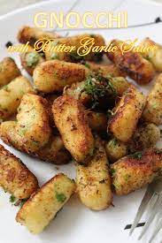 Gnocchi With Garlic Butter Sauce Potato Gnocchi Recipe Recipe Gnocchi Recipes Easy Potato Gnocchi Recipe Gnocchi Dishes