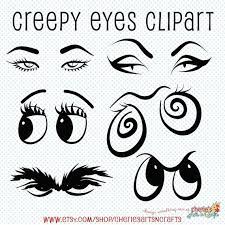 Creepy Eyes Clip Art Halloween Clip Art Eyes Cliparts Etsy Creepy Eyes Halloween Clips Cartoon Eyes