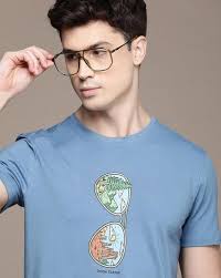 Graphic Print Slim Fit Crew-Neck T-Shirt