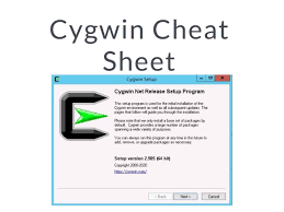Maybe you would like to learn more about one of these? Cygwin Cheat Sheet Step By Step Guide On Installation And Use