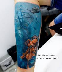 Tattoo Realista Tatuagem Subaquatica Tatuagem Mar Tatuagem . arrasto pelo fundo ou redes rebocadas similares que operem em contacto com o fundo do mar e. tattoo realista tatuagem subaquatica