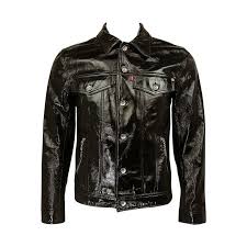Damien Hirst Levi Warhol Factory Mens 100 Patent Leather Jacket Leather Jacket Men Leather Jacket Leather Jacket Men Style