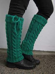 Senchanting lady winter warm leg warmer cable knitted crochet long socks legging. Legwarmer Knitting Patterns In The Loop Knitting