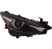 Headlight For 17-18 Mazda 3 Right Passenger CAPA Certified LED Headlight  With Black Housing