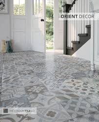 The Orient Range Of Patterned Floor Tiles Are Both Stylish And Hard Wearing Perfect For High Traffic A Tiled Hallway Patterned Floor Tiles Hallway Tiles Floor
