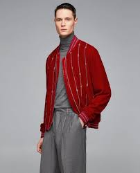 Velvet Bomber Jacket New In Man Zara United States Red Bomber Jacket Velvet Bomber Jacket Bomber Jacket