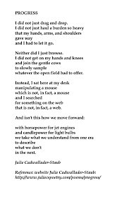 Julie Cadwallader Staub Progress Prose Poem You Poem Poems Beautiful
