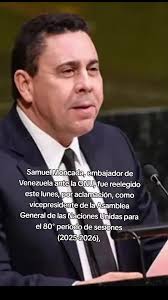 Samuel Moncada, embajador de Venezuela ante la ONU, fue reelegido este...