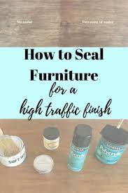How To Seal Painted Or Unpainted Furniture For A High Traffic Surface Chalk Paint Kitchen Table Painted Table Unpainted Furniture