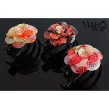 Japanese Hair Clip Glamorous Kimono Pattern Camellia Tsubaki White Japanese Hairstyle Kimono Pattern Hair Clips