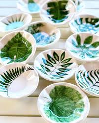 29ekimcumhuriyetbayrami Kutluolsun Tea Coaster Caytabagi Leaf Leaves Tropical Green Yaprak Yesil Cay Caysaati Seramik