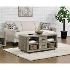 Wood tray will hold a meal, snacks or other items you need to keep near. Eastlin Coffee Table Weathered Oak Walmart Canada