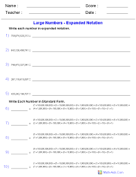 Write numbers in expanded form, write numbers given in expanded form in normal form, write numbers in scientific notation, or. Expanded Notation With Billions Place Value Worksheets Place Value Worksheets Expanded Form Worksheets 5th Grade Worksheets