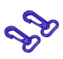 Plastic Swivel Snap Hook Rotary Lobster Clasp Buckle for Backpack Luggage Webbing Strap, Gray, 2 Pack
