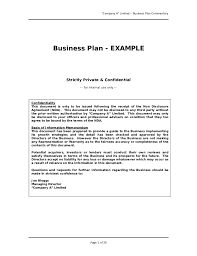 business plan slide example cover