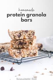 Traditional monster cookies are made with oats, butter, sugar, flour and margarine, but mine contain none of those, minus the oats! Homemade Protein Granola Bars Healthy Snack Recipe