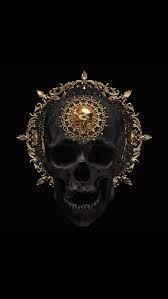 Pin By Chazz Labeouf On Art Black And Gold Aesthetic Modern Graphic Art Skull Art