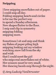 The Poem Farm Snipping Snowflakes Poetry Ideas Winter Poems Alliteration