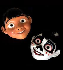Mascara De Personaje De Coco Miguel Con Y Sin Maquillaje