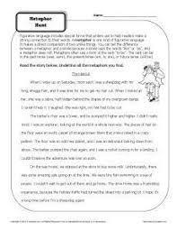 Metaphor Hunt Worksheet Figurative Language Worksheets Figurative Language Worksheet Language Worksheets Figurative Language