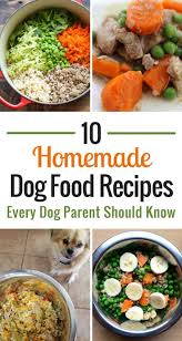 10 Homemade Dog Food Recipes Every Dog Parent Should Know Dog Food Recipes Dog Recipes Homemade Dog Food
