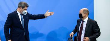 Im rennen um merkels nachfolge rückt ein seriöser olaf scholz in besseres licht und die spd holt in . Soder Und Scholz Geraten Bei Bund Lander Runde Aneinander